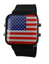 Men's Sports Watch with Black Silicone Band United States (OEM) (BULK)